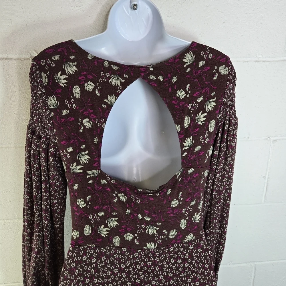 Free People Love Story Floral Long Sleeve Maxi Dress